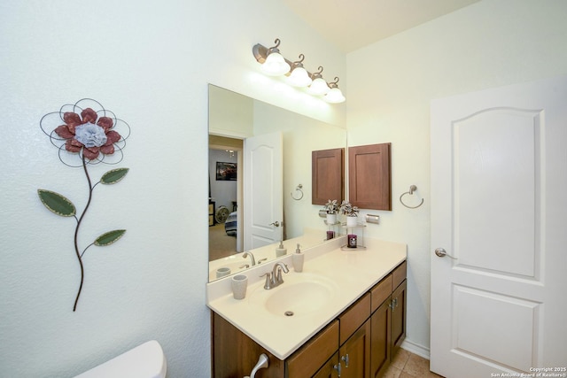414 Aspen, San Antonio, TX 78253 - half bath featuring vanity, toilet, and tile patterned floors