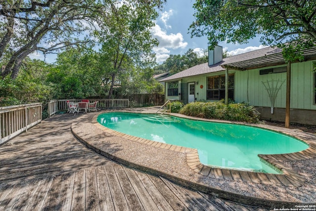 15314 Artesian Oaks, San Antonio, TX 78232 - view of swimming pool with a deck