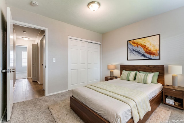 1111 Rio Linda, San Antonio, TX 78245 - bedroom featuring carpet flooring, a closet, and baseboards