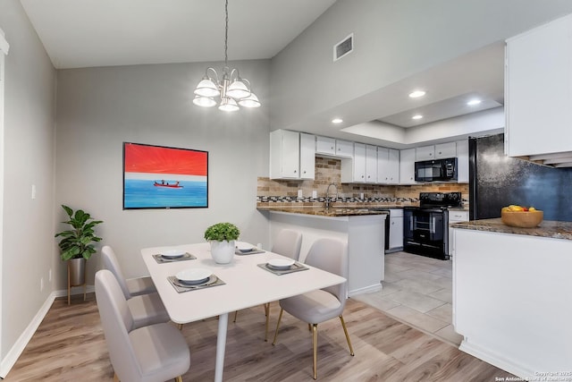 1111 Rio Linda, San Antonio, TX 78245 - dining space featuring light wood-type flooring, a chandelier, recessed lighting, and baseboards