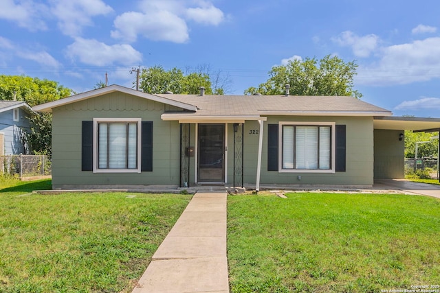 322 Pool, San Antonio, TX 78223 - ranch-style home with a carport, a shingled roof, and concrete driveway