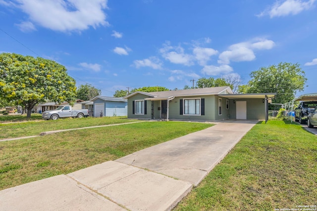 322 Pool, San Antonio, TX 78223 - single story home featuring driveway, a front yard, and a carport