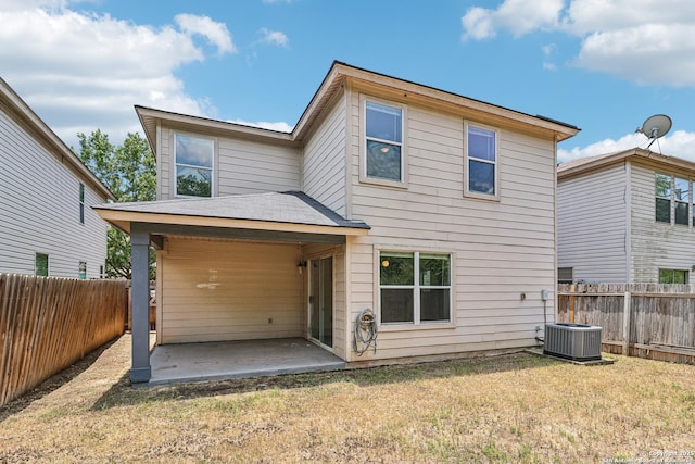 87 Kenrock Rdg, San Antonio, TX 78254 - back of property featuring a patio area and central air condition unit