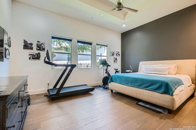 7 Saxby Gln, San Antonio, TX 78257 - bedroom with wood finished floors, baseboards, and recessed lighting