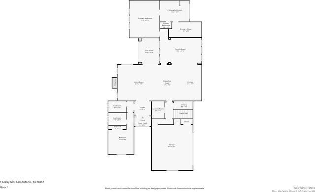 7 Saxby Gln, San Antonio, TX 78257 - home floor plan