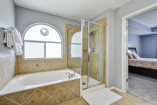 12535 Panola Way, San Antonio, TX 78253 - bathroom featuring ensuite bath, a garden tub, and a shower stall
