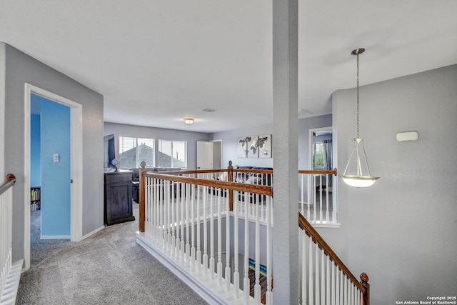 12535 Panola Way, San Antonio, TX 78253 - corridor featuring an upstairs landing, carpet, and baseboards