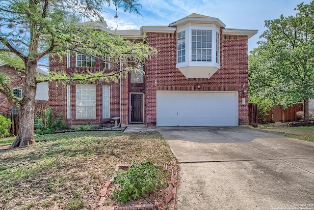 1510 Kingsbridge, San Antonio, TX 78253 - traditional home with an attached garage, driveway, and brick siding