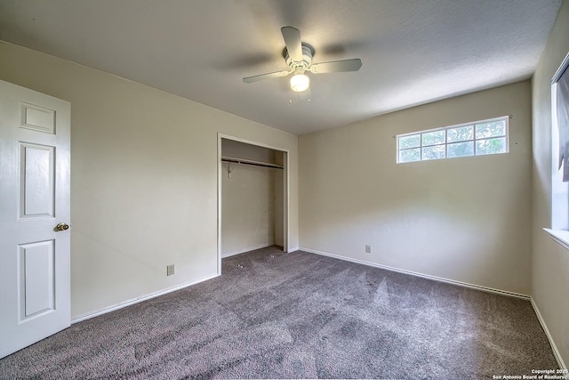 1510 Kingsbridge, San Antonio, TX 78253 - unfurnished bedroom featuring carpet, a closet, a ceiling fan, and baseboards