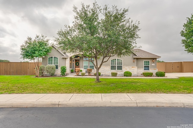 2714 Trailmont Dr, San Antonio, TX 78253 - view of property hidden behind natural elements with stone siding and stucco siding