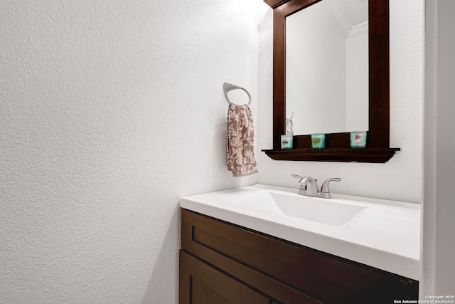 4451 Taylors Bnd, San Antonio, TX 78247 - bathroom featuring vanity and a textured wall