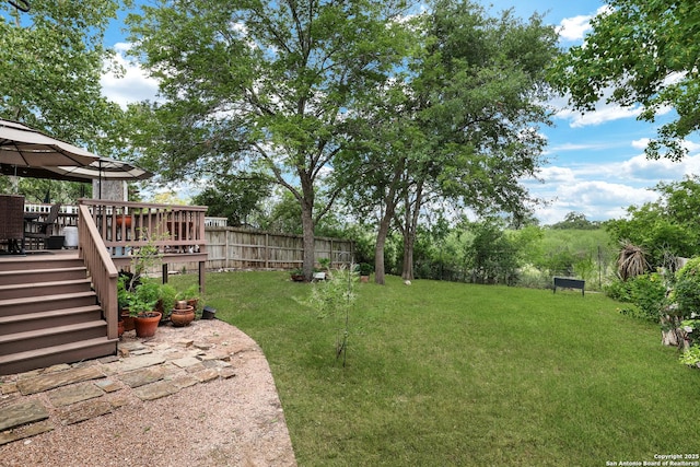 4451 Taylors Bnd, San Antonio, TX 78247 - view of yard featuring a deck