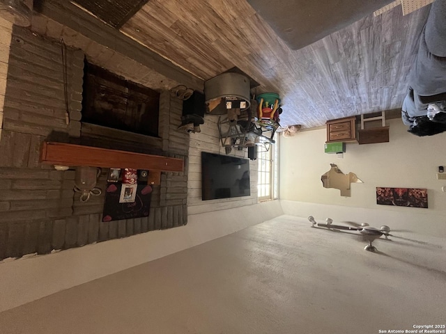 309 Royal, Converse, TX 78109 - unfurnished living room with wood ceiling