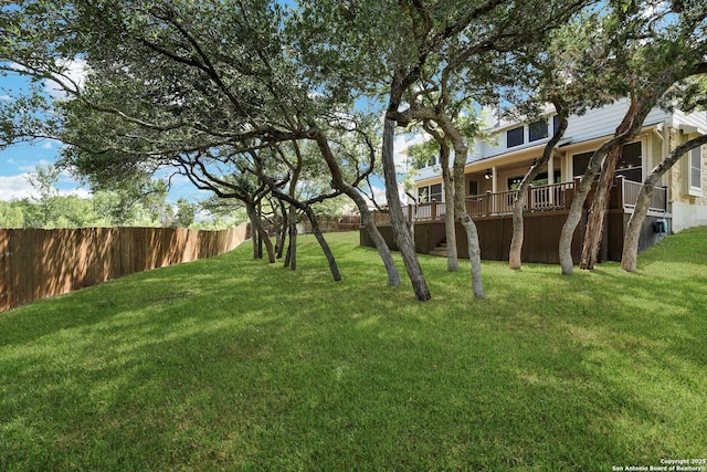 25511 Willard Path, San Antonio, TX 78261 - view of yard with a deck
