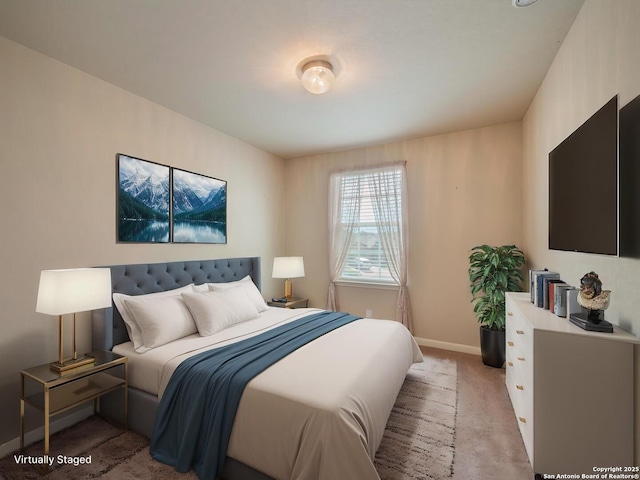 775 Guna Dr, New Braunfels, TX 78130 - bedroom featuring light colored carpet and baseboards