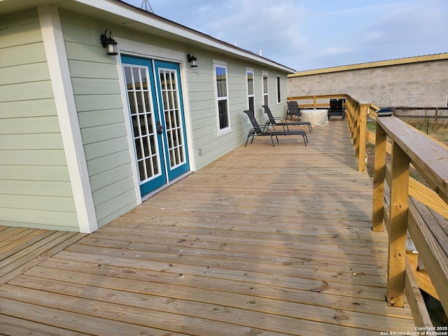 250 Krystal Ray Ln, Floresville, TX 78114 - wooden deck featuring french doors