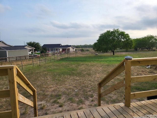 250 Krystal Ray Ln, Floresville, TX 78114 - view of yard with a view of rural / pastoral area and a wooden deck