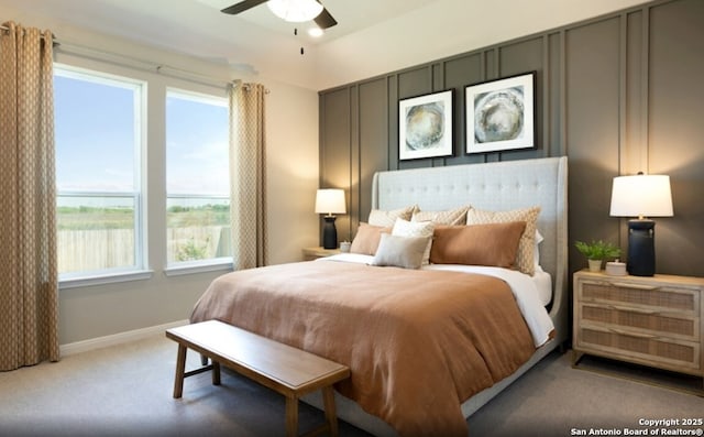 1526 Passmore Downs, New Braunfels, TX 78130 - carpeted bedroom with baseboards and a ceiling fan