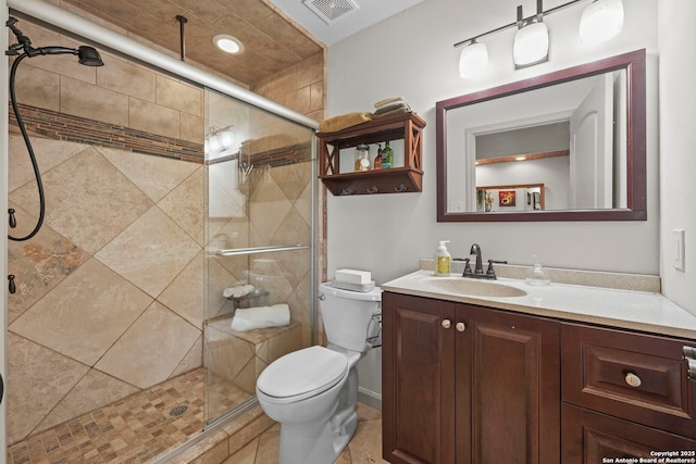 14834 Fm 536, Pleasanton, TX 78064 - full bathroom with toilet, vanity, and a shower stall