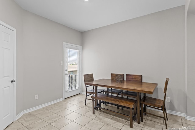 8415 Fortuna Vly, San Antonio, TX 78252 - dining area featuring baseboards and light tile patterned floors