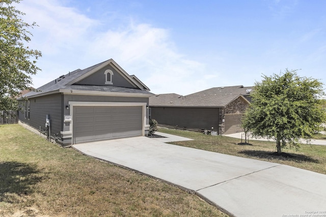 8415 Fortuna Vly, San Antonio, TX 78252 - ranch-style house featuring a front lawn, concrete driveway, and an attached garage