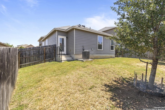8415 Fortuna Vly, San Antonio, TX 78252 - rear view of property with central AC