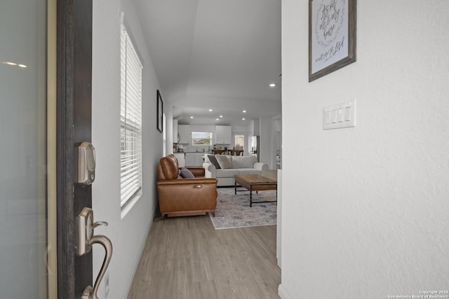 31665 Acacia Vis, Bulverde, TX 78163 - foyer entrance featuring light wood-type flooring and recessed lighting