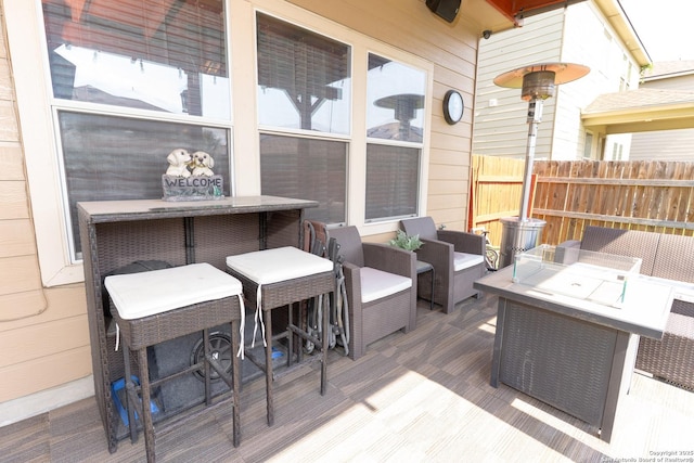 3322 Dunlap Flds, Converse, TX 78109 - wooden deck with outdoor dining area and outdoor lounge area