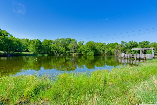 10745 Rosemar Ln, Adkins, TX 78101 - water view with a heavily wooded area