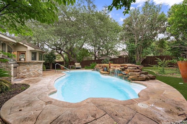 102 Blue Thorn, San Antonio, TX 78256 - view of pool with area for grilling, a fenced backyard, and a patio
