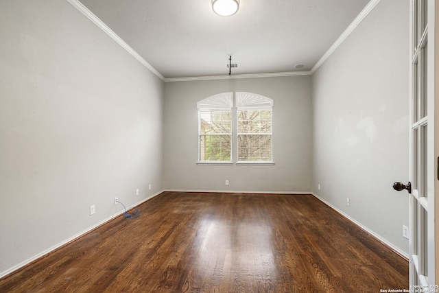 102 Blue Thorn, San Antonio, TX 78256 - spare room with wood finished floors, crown molding, and baseboards