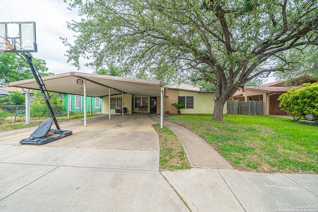 3211 Hatton, San Antonio, TX 78237 - view of front of property featuring an attached carport and concrete driveway
