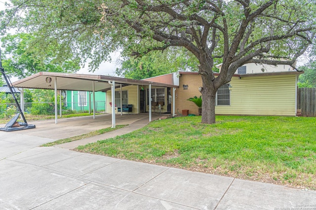 3211 Hatton, San Antonio, TX 78237 - view of front of home with an attached carport and driveway