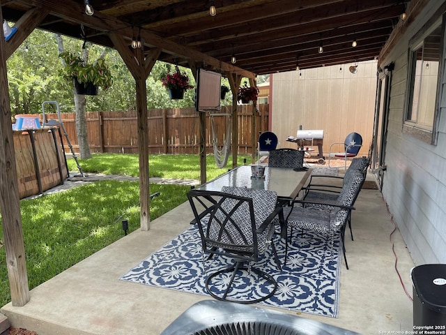 9858 Menard Cir, San Antonio, TX 78245 - view of patio / terrace with outdoor dining space