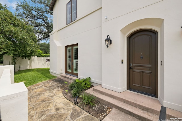 172 Katherine Ct Unit 1, San Antonio, TX 78209 - doorway to property with stucco siding