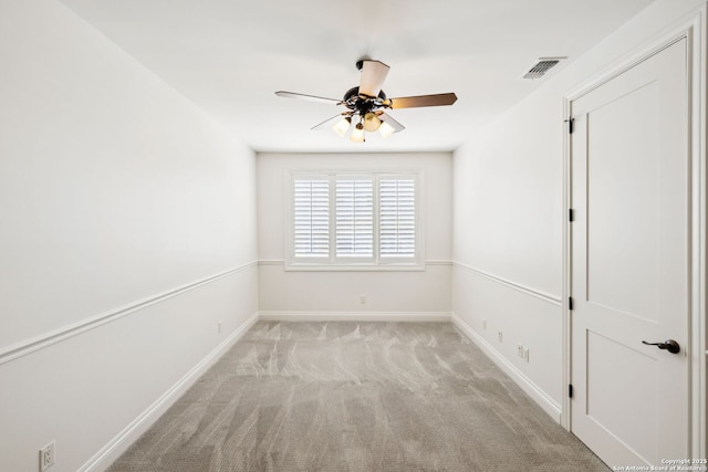 172 Katherine Ct Unit 1, San Antonio, TX 78209 - empty room featuring ceiling fan, light carpet, and baseboards