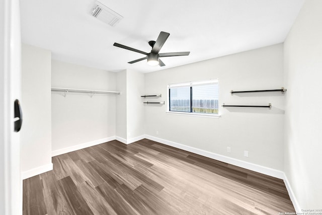 15831 Colton Wl, San Antonio, TX 78247 - unfurnished bedroom with baseboards, wood finished floors, a closet, and ceiling fan