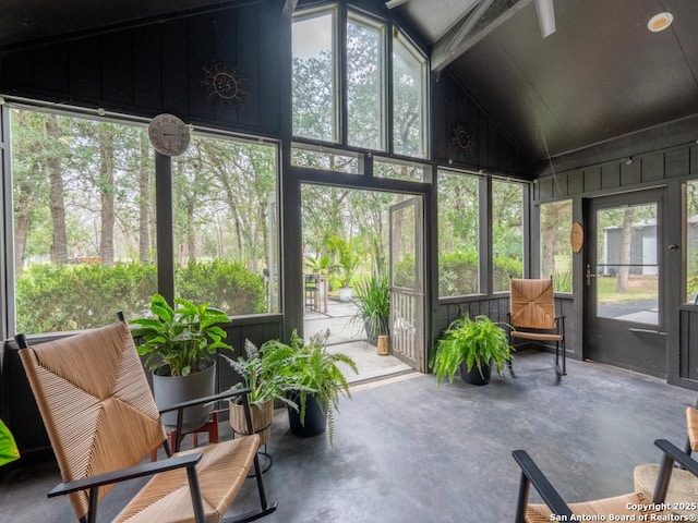 120 Spanish Oak Trl, Floresville, TX 78114 - sunroom / solarium featuring vaulted ceiling