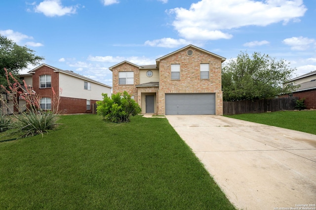 11907 Creek Peak, San Antonio, TX 78253 - traditional-style house featuring an attached garage, driveway, and brick siding