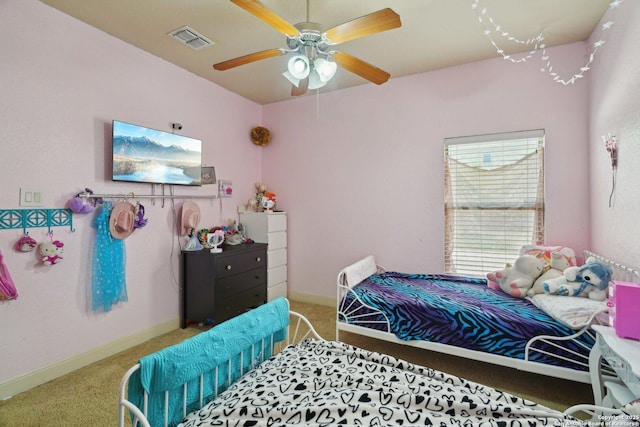 7027 Laura Hts, Schertz, TX 78154 - carpeted bedroom with ceiling fan and baseboards
