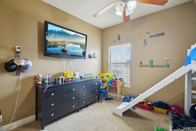 7027 Laura Hts, Schertz, TX 78154 - carpeted bedroom with a ceiling fan