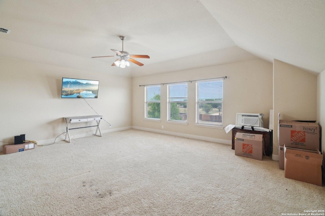 7027 Laura Hts, Schertz, TX 78154 - additional living space with carpet floors, ceiling fan, a wall mounted air conditioner, and baseboards