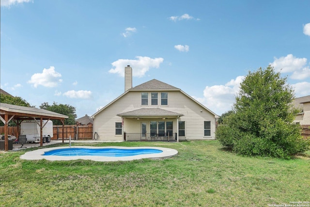 7027 Laura Hts, Schertz, TX 78154 - view of swimming pool featuring a gazebo and a patio area