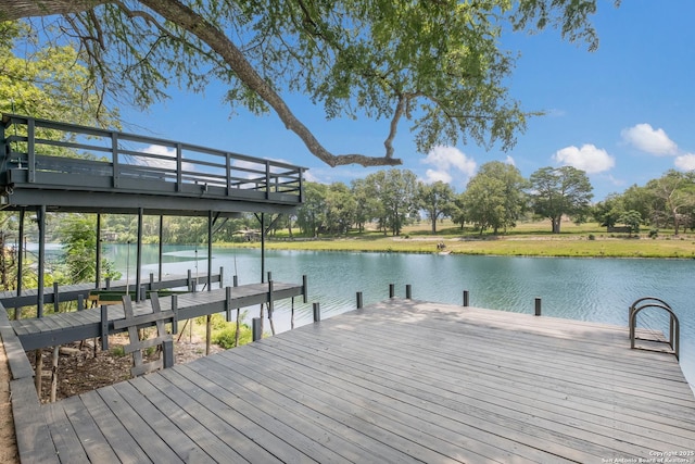123 Serene Creek Ln, Mcqueeney, TX 78123 - dock area with a water view