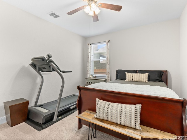 4508 River Rock, Marion, TX 78124 - carpeted bedroom featuring ceiling fan and baseboards