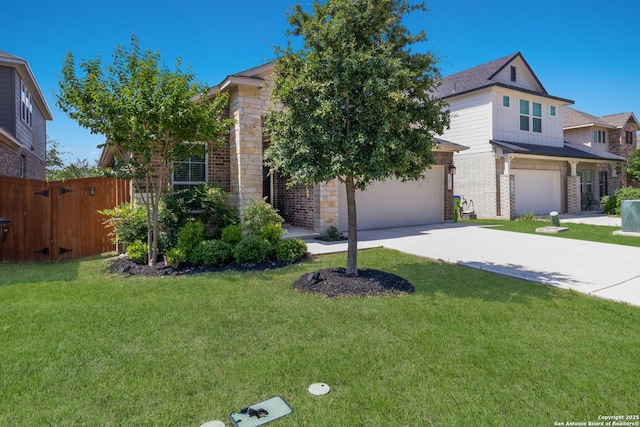 12614 Big Vly, San Antonio, TX 78254 - view of front of home with driveway, brick siding, and a garage