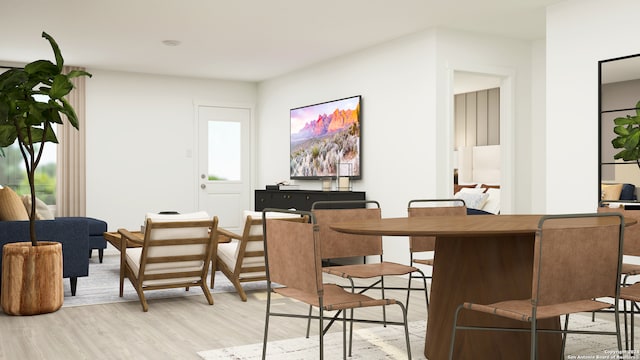 3542 Glade Crk, San Antonio, TX 78245 - dining space with light wood-style floors and healthy amount of natural light