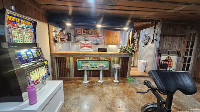 218 E Antonio, Uvalde, TX 78801 - indoor dry bar with wooden walls