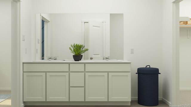 216 Juanita Way, Fredericksburg, TX 78624 - full bathroom with double vanity and baseboards