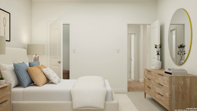 5523 Wilder St, New Braunfels, TX 78132 - bedroom with light wood-type flooring and baseboards